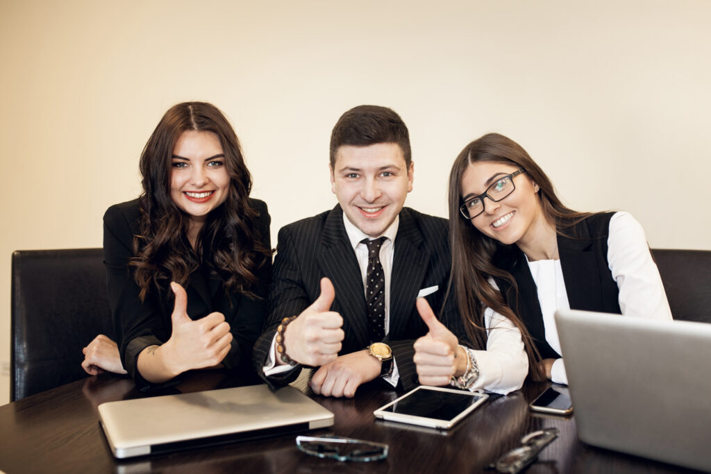 office discussion busines group business
